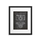 Camera Patent - Photography Art - Black Chalkboard Framed Art Print Gallery Image 4