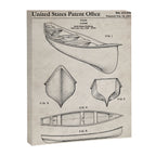 Canoe Patent - Kayak Art - Antique Canvas Print Gallery Image 3
