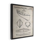 Canoe Patent - Kayak Art - Antique Framed Canvas Print Gallery Image 2