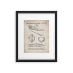 Canoe Patent - Kayak Art - Antique Framed Art Print Gallery Image 6