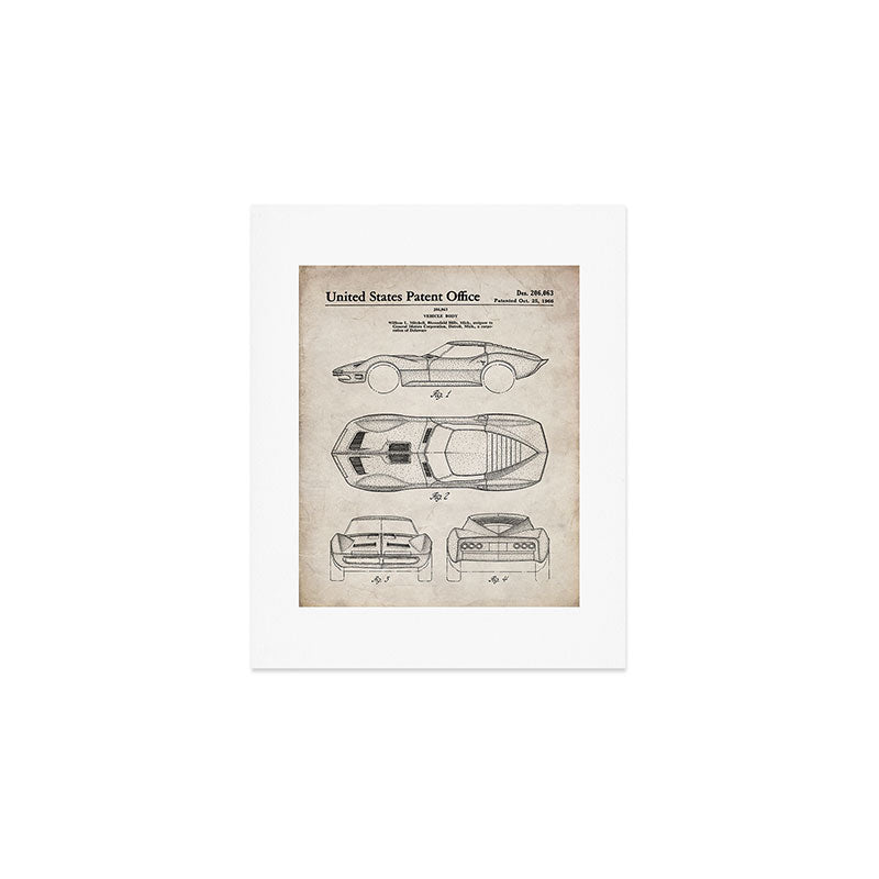 Classic Car Patent - American Car Art - Antique Art Print Gallery Image 1