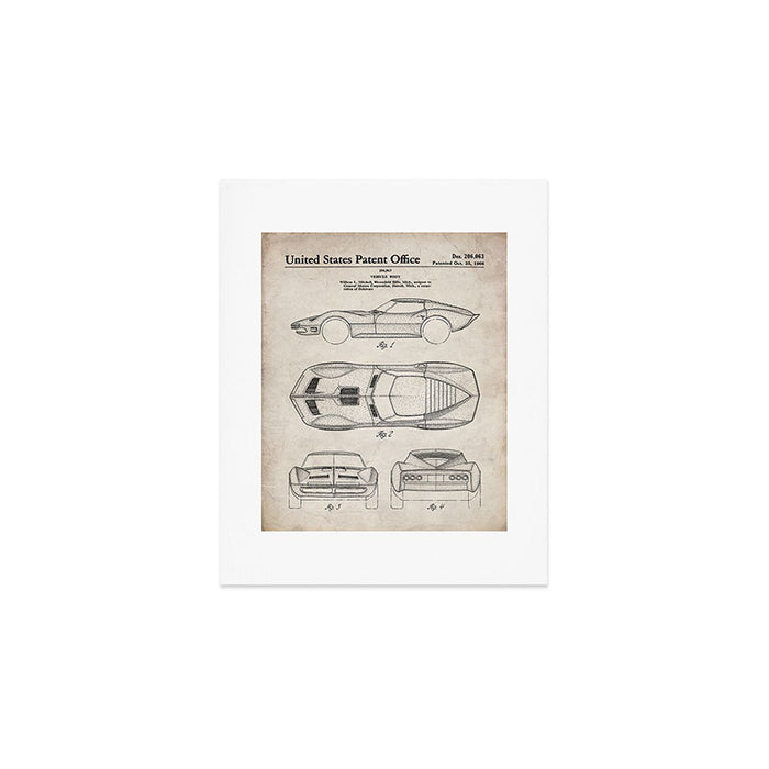 Classic Car Patent - American Car Art - Antique Art Print Gallery Image 1