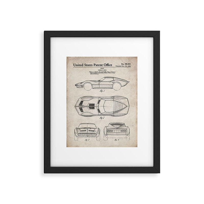 Classic Car Patent - American Car Art - Antique Framed Art Print Gallery Image 4