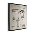 Colt Pistol Patent - Browning 1911 Colt Art - Antique Framed Canvas Print Gallery Image 2