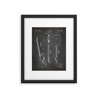 Electric Guitar Patent - Guitar Player Art - Black Chalkboard Framed Art Print Gallery Image 4