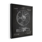 Film Reel Patent - Classic Cinema Art - Black Chalkboard Framed Canvas Print Gallery Image 2