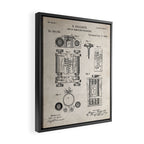 First Computer Patent - Technology Art - Antique Framed Canvas Print Gallery Image 2