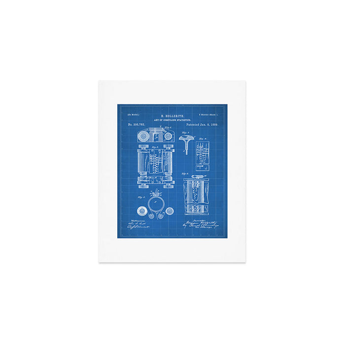 First Computer Patent - Technology Art - Blueprint Art Print Gallery Image 1