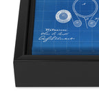 First Computer Patent - Technology Art - Blueprint Framed Canvas Print Gallery Image 3
