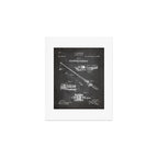 Fishing Rod Patent - Fishing Art - Black Chalkboard Art Print Gallery Image 1