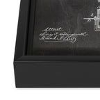 Fishing Rod Patent - Fishing Art - Black Chalkboard Framed Canvas Print Gallery Image 3