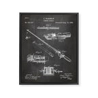 Fishing Rod Patent - Fishing Art - Black Chalkboard Framed Canvas Print Gallery Image 8
