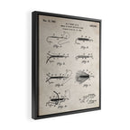 Fly Fishing Patent - Fisherman Art - Antique Framed Canvas Print Gallery Image 2