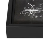 Fly Fishing Patent - Fisherman Art - Black Chalkboard Framed Canvas Print Gallery Image 3