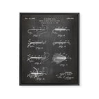 Fly Fishing Patent - Fisherman Art - Black Chalkboard Framed Canvas Print Gallery Image 8