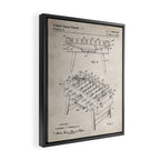 Foosball Table Patent - Foosball Player Game Room Art - Antique Framed Canvas Print Gallery Image 2