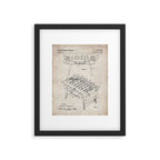Foosball Table Patent - Foosball Player Game Room Art - Antique Framed Art Print Gallery Image 6