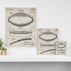 Football Patent - American Football Art - Antique Canvas Print Gallery Image 3