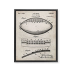 Football Patent - American Football Art - Antique Framed Canvas Print Gallery Image 8
