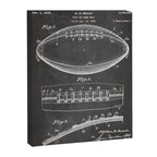 Football Patent - American Football Art - Black Chalkboard Canvas Print Gallery Image 8