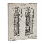 Golf Bag Patent - Caddy Art - Antique Canvas Print Gallery Image 8