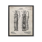 Golf Bag Patent - Caddy Art - Antique Framed Canvas Print Gallery Image 8