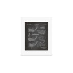 Golf Clubs Patent - Golfing Art - Black Chalkboard Art Print Gallery Image 1