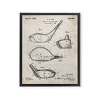 Golf Driver Patent - Golf Art - Antique Framed Canvas Print Gallery Image 8