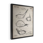 Golf Driver Patent - Golf Art - Antique Framed Canvas Print Gallery Image 2