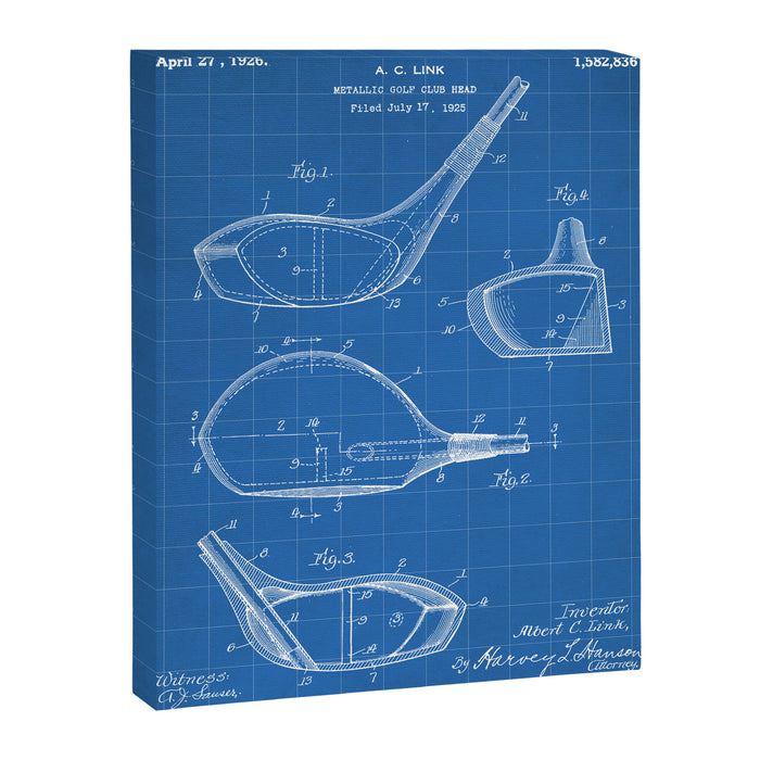Golf Driver Patent - Golf Art - Blueprint Canvas Print Gallery Image 1