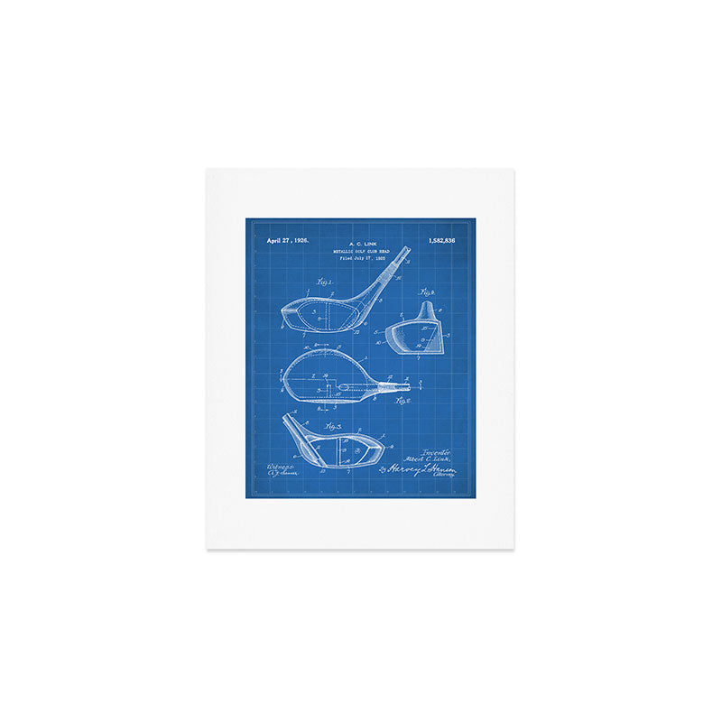 Golf Driver Patent - Golf Art - Blueprint Art Print Gallery Image 1