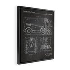Ice Hockey Patent - Hockey Player Coach Team Art - Black Chalkboard Framed Canvas Print Gallery Image 2