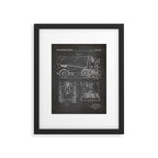 Ice Hockey Patent - Hockey Player Coach Team Art - Black Chalkboard Framed Art Print Gallery Image 6