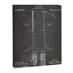 Ice Hockey Stick Patent - Ice Hockey Art - Black Chalkboard Canvas Print Gallery Image 8