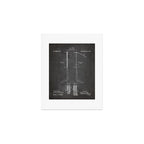 Ice Hockey Stick Patent - Ice Hockey Art - Black Chalkboard Art Print Gallery Image 1
