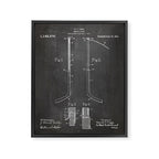 Ice Hockey Stick Patent - Ice Hockey Art - Black Chalkboard Framed Canvas Print Gallery Image 8