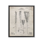 Lacrosse Stick Patent - Lacrosse Player Art - Antique Framed Canvas Print Gallery Image 8