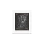 Lacrosse Stick Patent - Lacrosse Player Art - Black Chalkboard Art Print Gallery Image 1