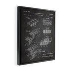 Legos Patent - Legos Brick Art - Black Chalkboard Framed Canvas Print Gallery Image 2