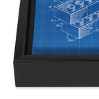 Legos Patent - Legos Brick Art - Blueprint Framed Canvas Print Gallery Image 3