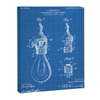 Light Bulb Patent - Designer Industrial Design Art - Blueprint Canvas Print Gallery Image 8