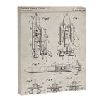 Nasa Space Shuttle Patent - Nasa Shuttle Art - Antique Canvas Print Gallery Image 8