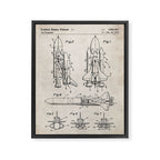 Nasa Space Shuttle Patent - Nasa Shuttle Art - Antique Framed Canvas Print Gallery Image 8