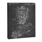 Optimus Prime Patent - Transformers Fan Comic Book Geek Art - Black Chalkboard Canvas Print Gallery Image 8