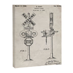 Railroad Crossing Patent - Train Crossing Art - Antique Canvas Print Gallery Image 8