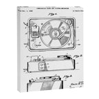 Record Player Patent - Vinyl Fan Music Lover Art - White Canvas Print Gallery Image 8