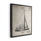 Sailboat Patent - Yacht Art - Antique Framed Canvas Print Gallery Image 2