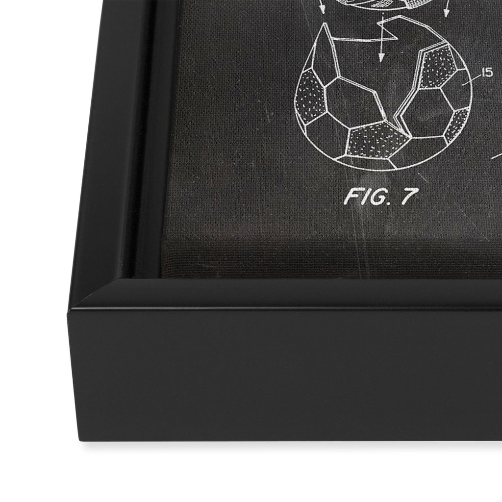 Soccer Ball Patent - Football Art - Black Chalkboard Framed Canvas Print Gallery Image 3