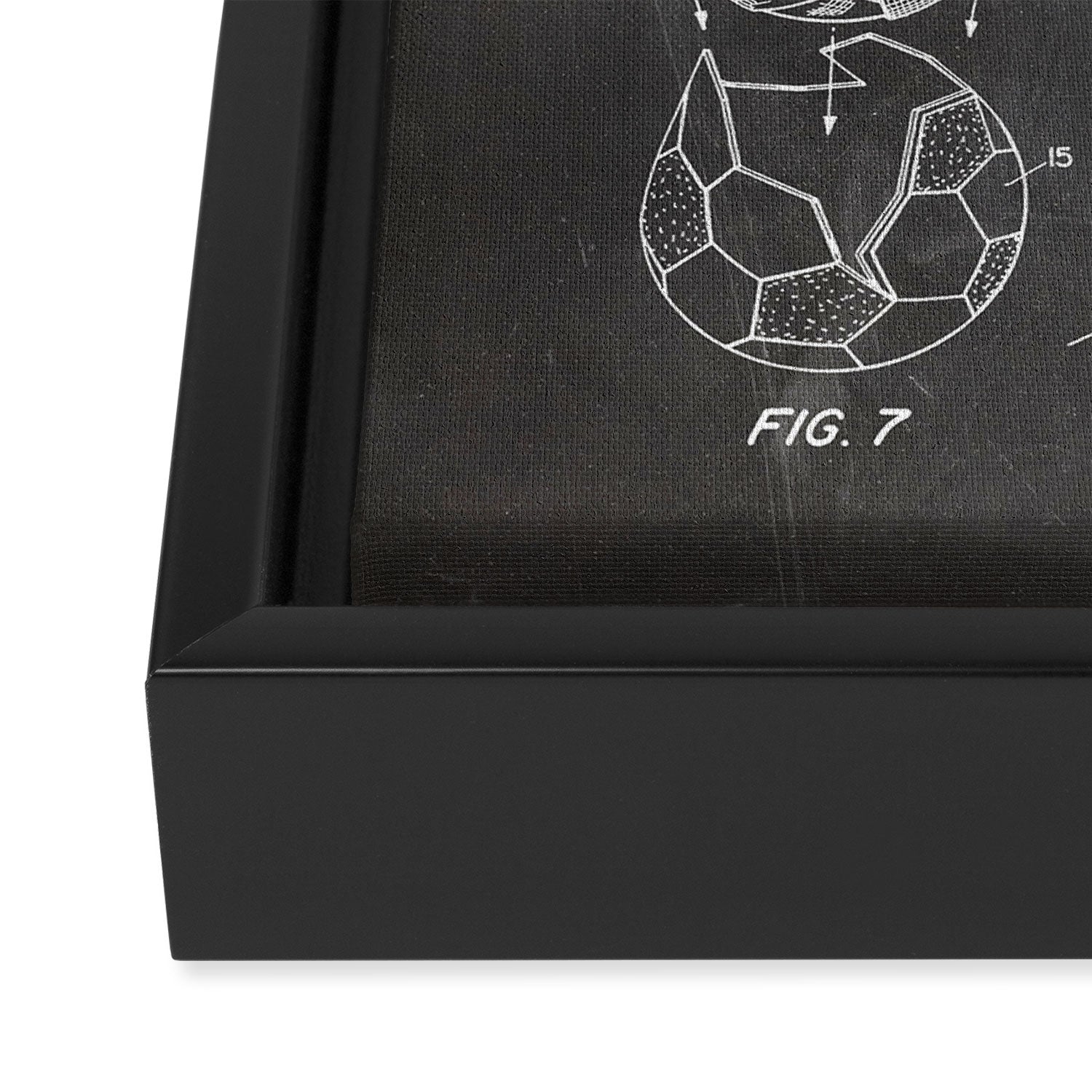Soccer Ball Patent - Football Art - Black Chalkboard Framed Canvas Print Gallery Image 3