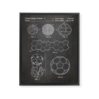Soccer Ball Patent - Football Art - Black Chalkboard Framed Canvas Print Gallery Image 8